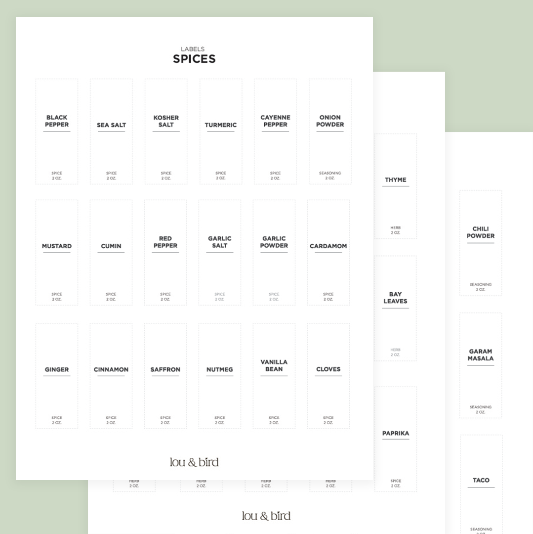Spice Labels
