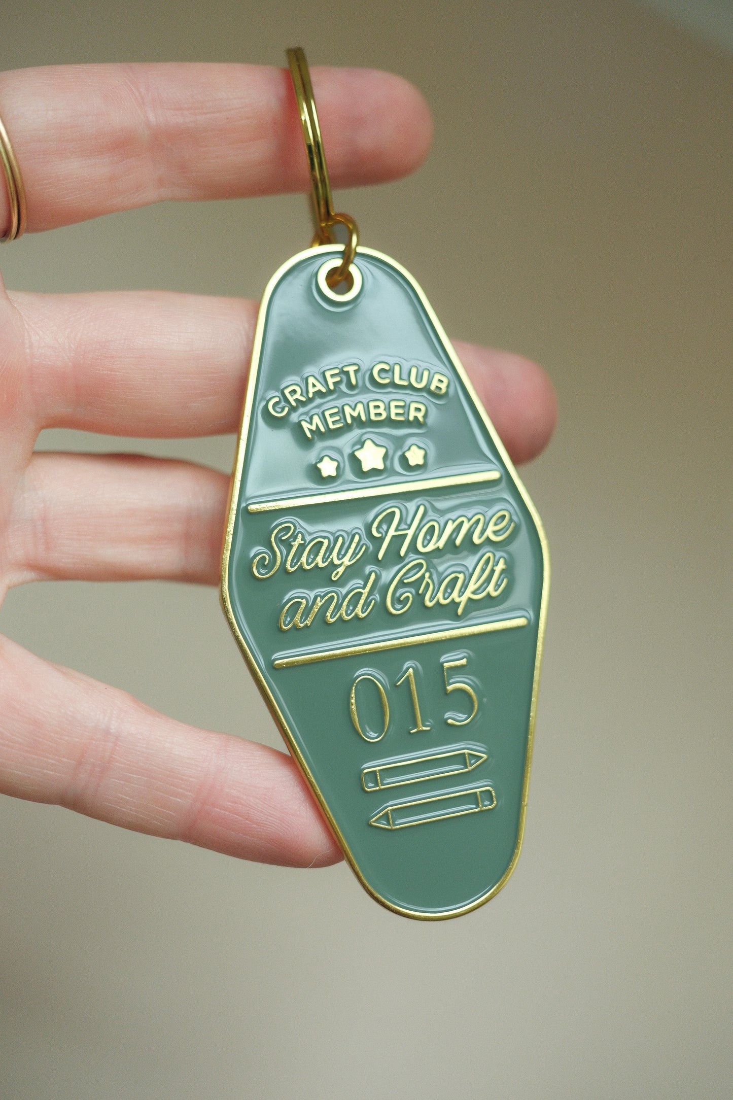 Stay Home and Craft Keychain