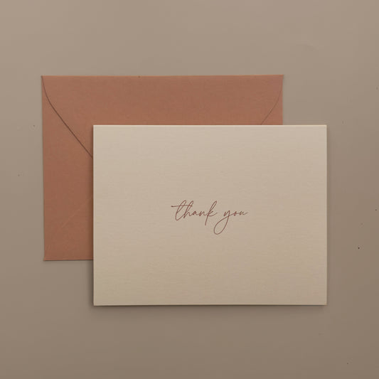 Scripty Thank You Card