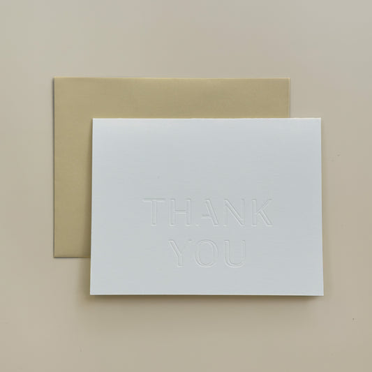 Blind Emboss Thank You Cards