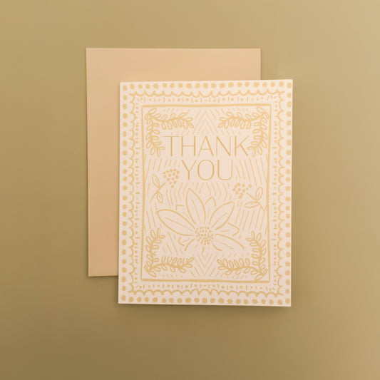 Floral Drawn Thank You Cards