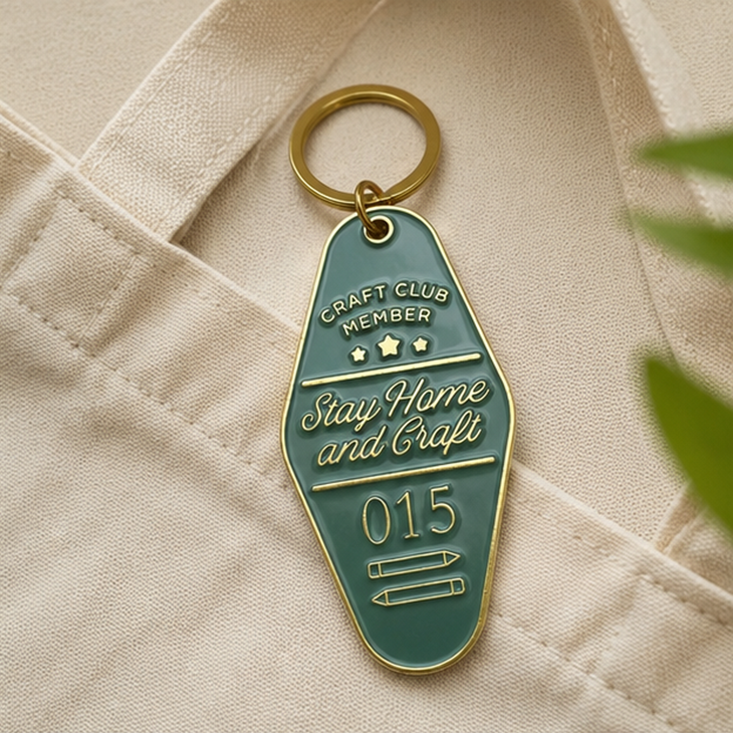 Stay Home and Craft Keychain